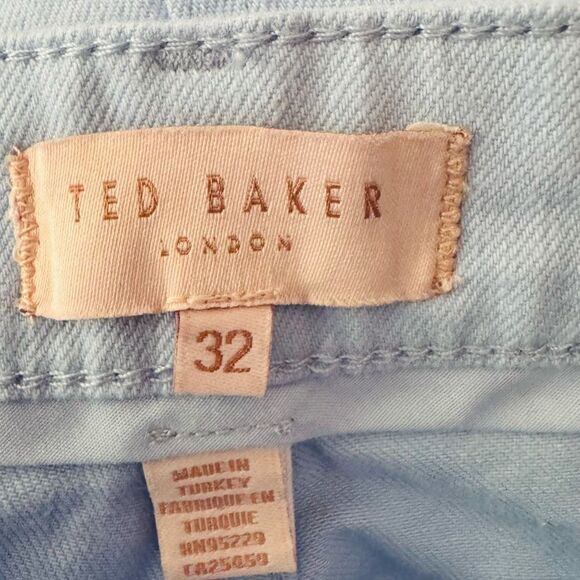 Ted Baker Nellsi Slim-Leg Embroidered-Hem Jeans in Light Blue Size 32 - Picture 8 of 8